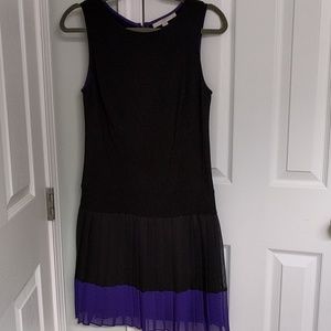 Loft drop waist pleated dress